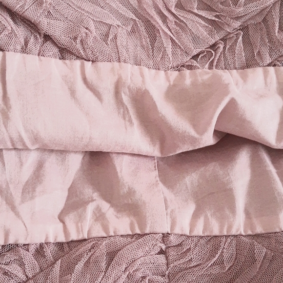 J. Crew Mauve Rosette Netting Mini Bubble Skirt Gray Grosgrain Waistband Size 6 - Picture 6 of 7